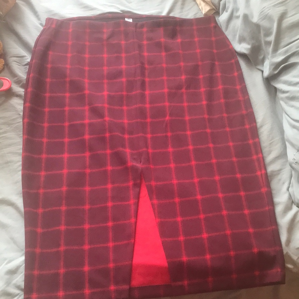 Old Navy Plaid Pencil Skirt